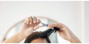 self cutting hair