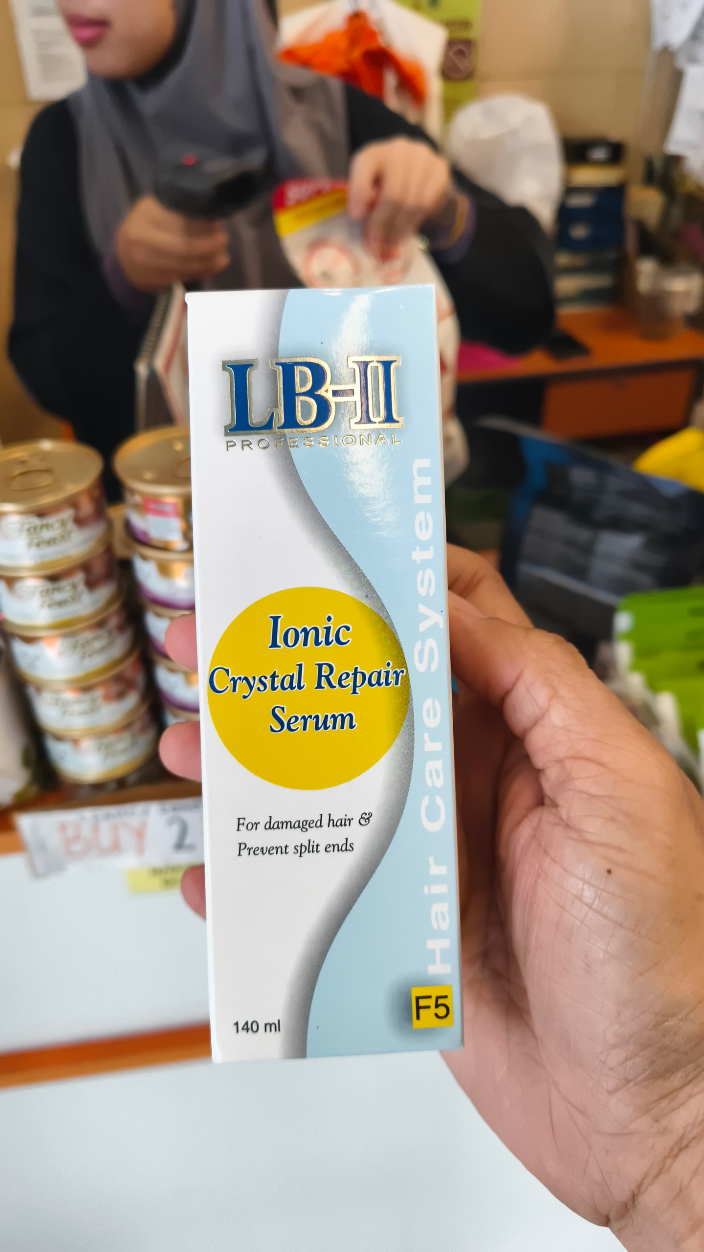 Pembaikan Sepantas Kilat untuk Hujung Rambut Rosak & Bercabang LB-II PROFESSIONAL Crystal Repair Serum