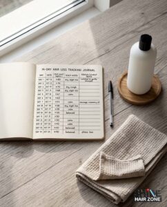 14-day hair loss tracking chart