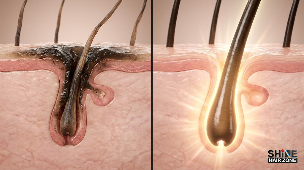 deep cleasing hair follicle