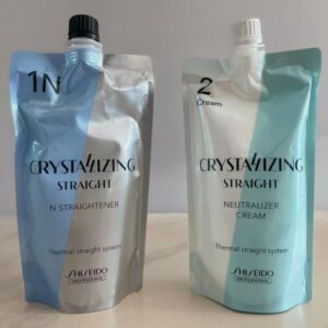 SHISEIDO Crystallizing 1N (N1) Straightener & Neutralizer 2 Cream Set 400g – Ubat Rebonding for Colored Hair