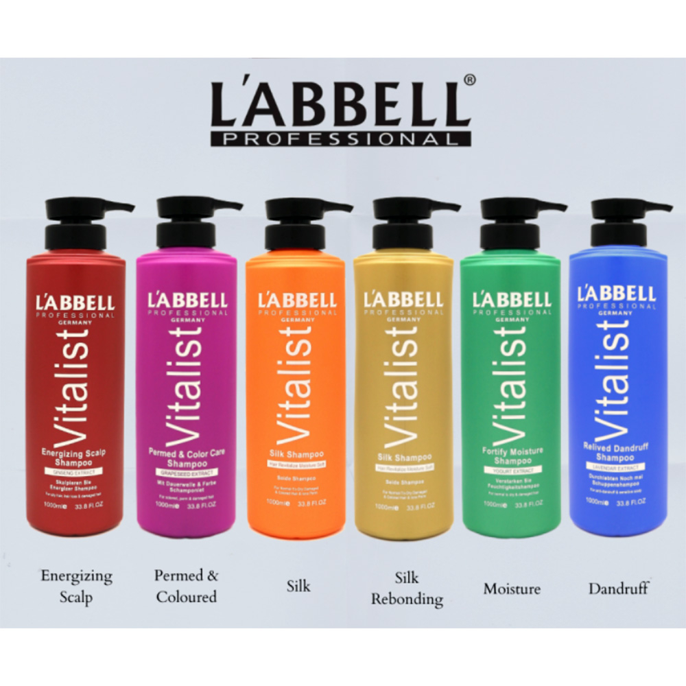 Labbell Vitalist 1000ml Shampoo Conditioner Syampu Perapi Energizing Relived Yogurt Fortify Keratin