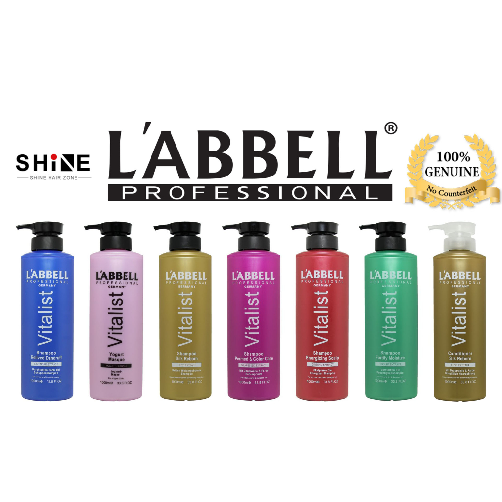 Labbell Vitalist 1000ml Shampoo Conditioner Syampu Perapi Energizing Relived Yogurt Fortify Keratin - Image 2