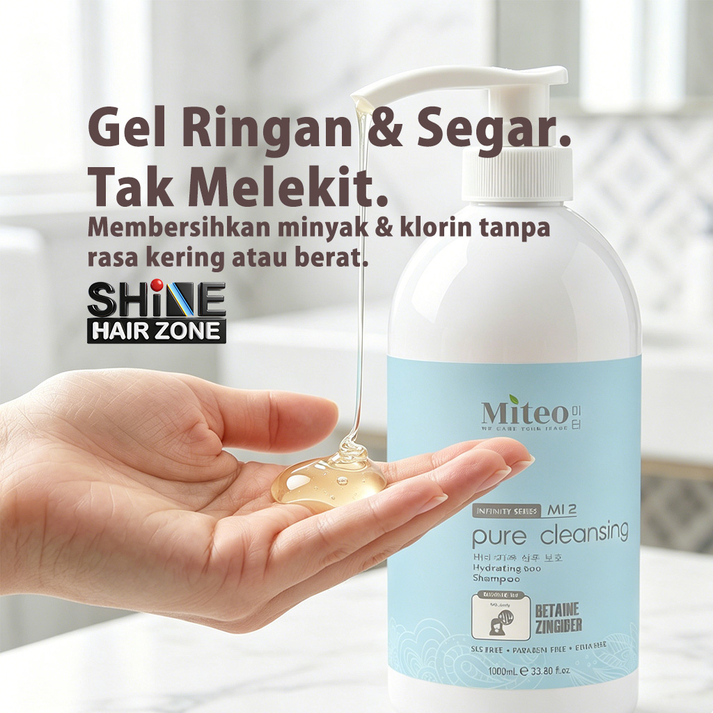 Miteo Infinity Series MI2 Pure Cleansing Hydrating Shampoo 1000ml - Image 5