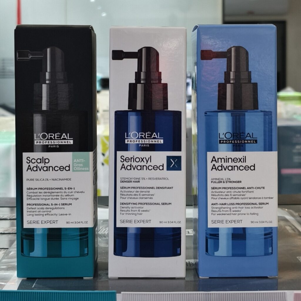 Loreal Serioxyl Volume Denser Hair Fall Scalp treatment Aminexil Advanced Anti-Hair Loss Scalp Advanced Anti-Oiliness Serioxyl Advanced Densifying 90ml