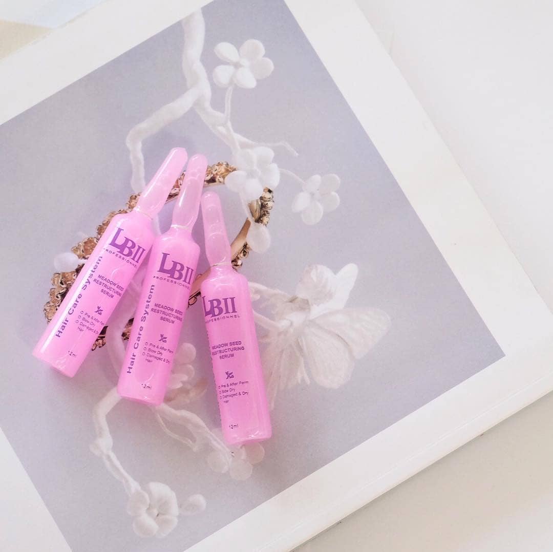 LB-II Professional Meadow Seed Restructuring Serum Ampoule Hair Treatment 12ml x 12 - Image 3