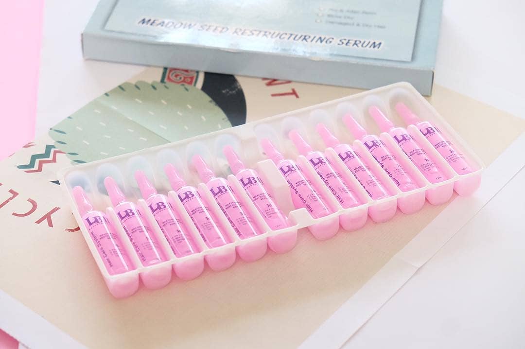LB-II Professional Meadow Seed Restructuring Serum Ampoule Hair Treatment 12ml x 12 - Image 4