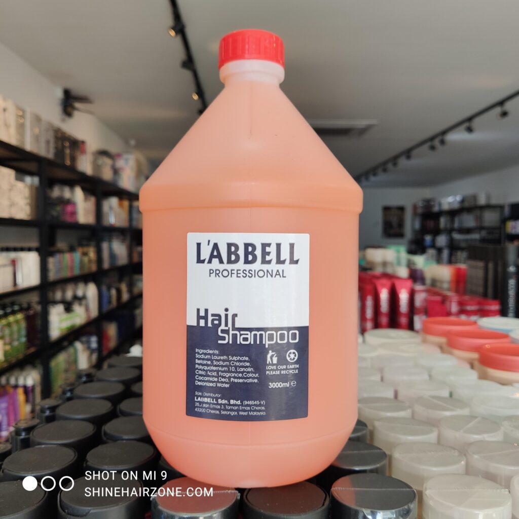L'ABBELL Gallon Hair Shampoo 3000ml (Orange) – Salon & Barbershop Bulk Shampoo – product photo, professional hair care Malaysia