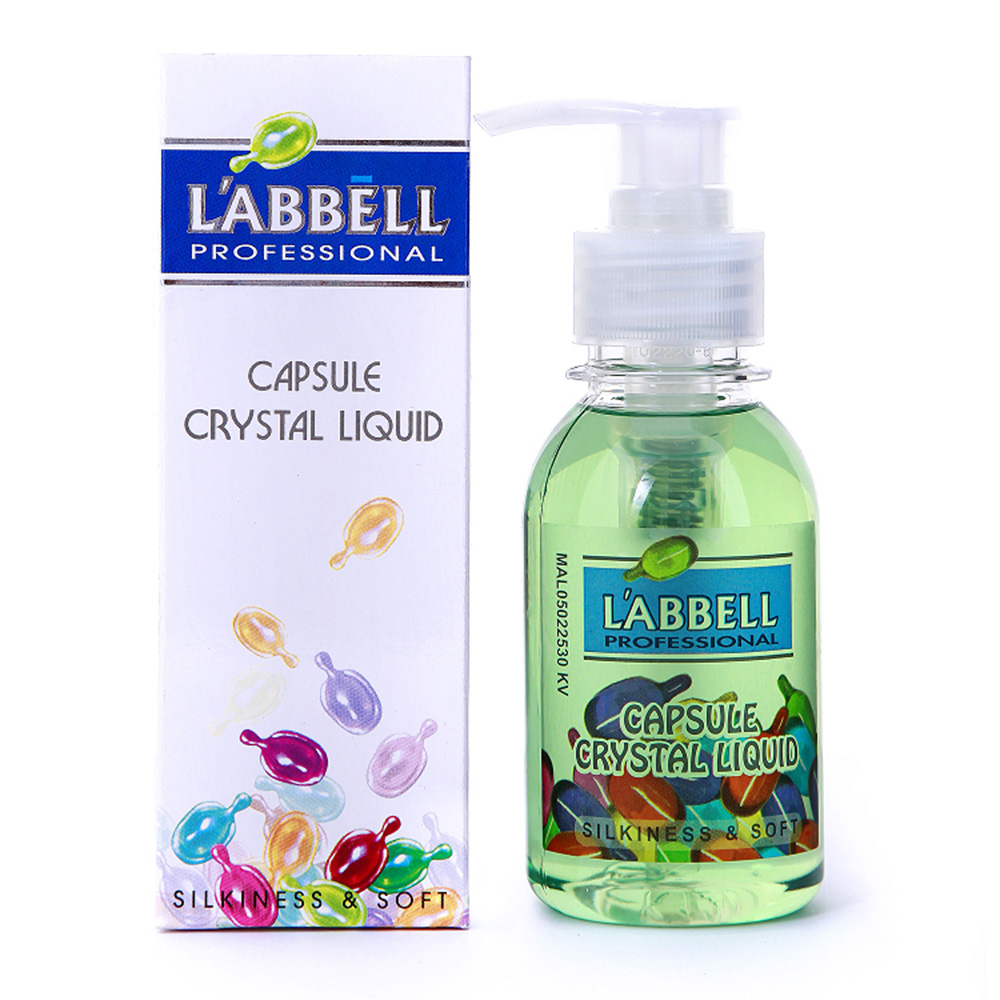 L'ABBELL Capsule Crystal Liquid 120ml (Green) – Leave-In Serum for Damaged Hair & Split Ends – product photo, professional hair care Malaysia