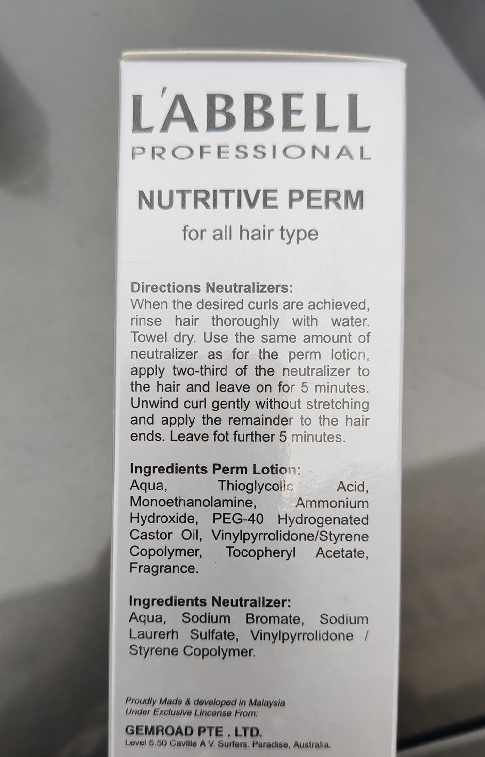 L'ABBELL Solution Nutritive Cold Perm Pack 100ml – Long-Lasting Waves & Curls – product photo 2 of 5, professional hair care Malaysia