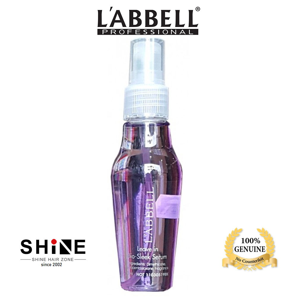 L'ABBELL Leave-In Bio Sleek Serum 60ml (Purple) – Repair for Damaged Hair & Split Ends – product photo, professional hair care Malaysia