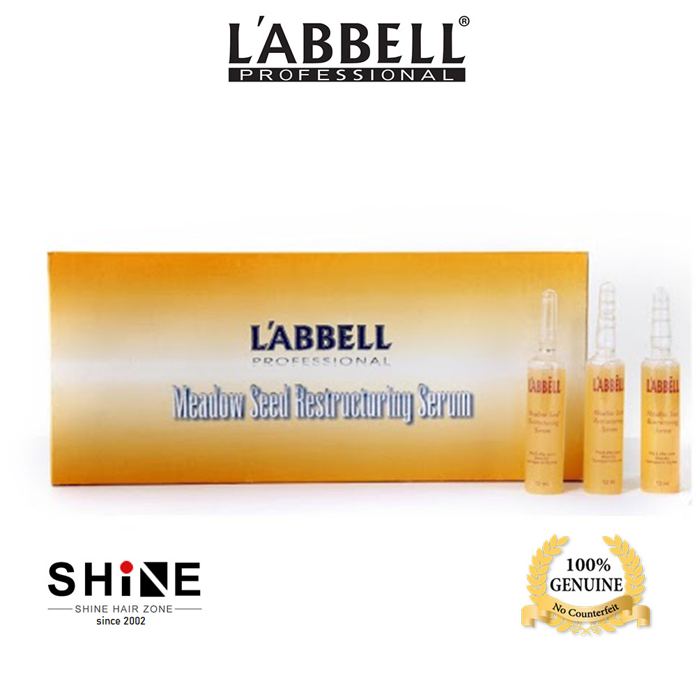 L'ABBELL Meadow Seed Restructuring Serum Ampoule 12ml × 12 – Pre & After Perm, Colour & Blow Dry – main product photo, professional hair care Malaysia