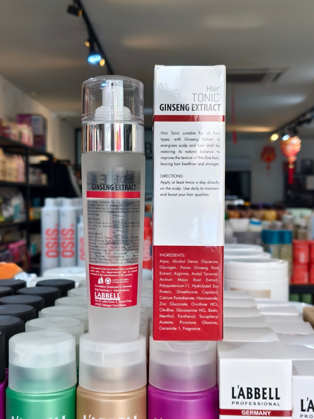 L'ABBELL Professional Advanced Hair Tonic 120ml – Ginseng Scalp Tonic for Fine, Thinning Hair – product photo 2 of 2, professional hair care Malaysia