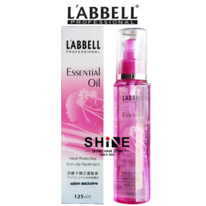 L'ABBELL Professional Essential Oil 125ml heat protective non-oily hair treatment — box and pump bottle