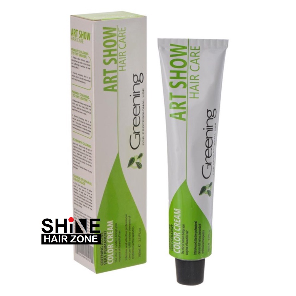 Greening Aloe Vera Permanent Hair Colour Cream 100ml – Salon Cream Colour – main product photo, professional hair care Malaysia