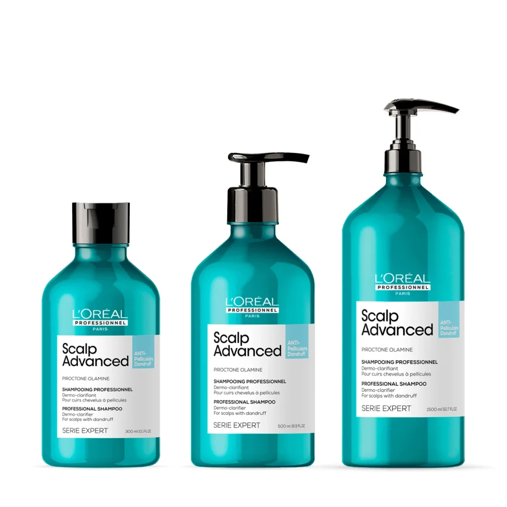 L'Oréal Professionnel Scalp Advanced Anti-Dandruff Dermo-Clarifier Shampoo 1500ml – for Dry & Oily Dandruff, with Niacinamide & Piroctone Olamine – main product