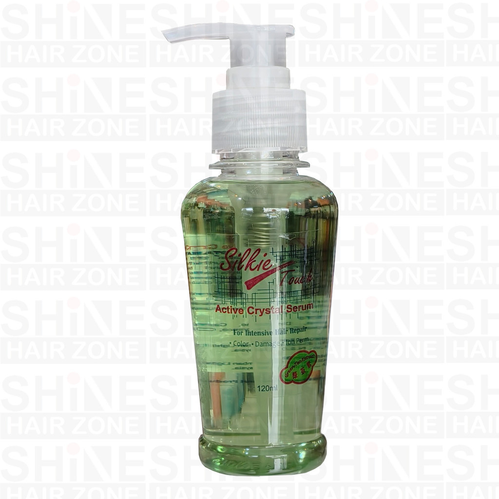 Silkie Touch Active Crystal Hair Serum 120ml – Green Tea Extract, Non-Oily – main product photo, professional hair care Malaysia