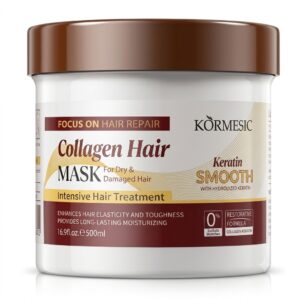 KORMESIC Collagen Hair Mask 500ml Maca Essence for Dry Damaged Hair Treatment