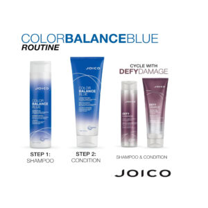 Joico Color Balance Blue Shampoo Conditioner Lightened Brown Hair anti yellow anti orange eliminates