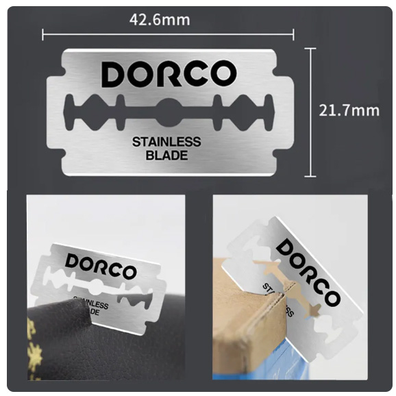 Dorco 10 pcs Platinum ST300 Stainless Steel Double Edge Blade Safety Razor Misai Janggut Jambang Pisau Pencukur - Image 5