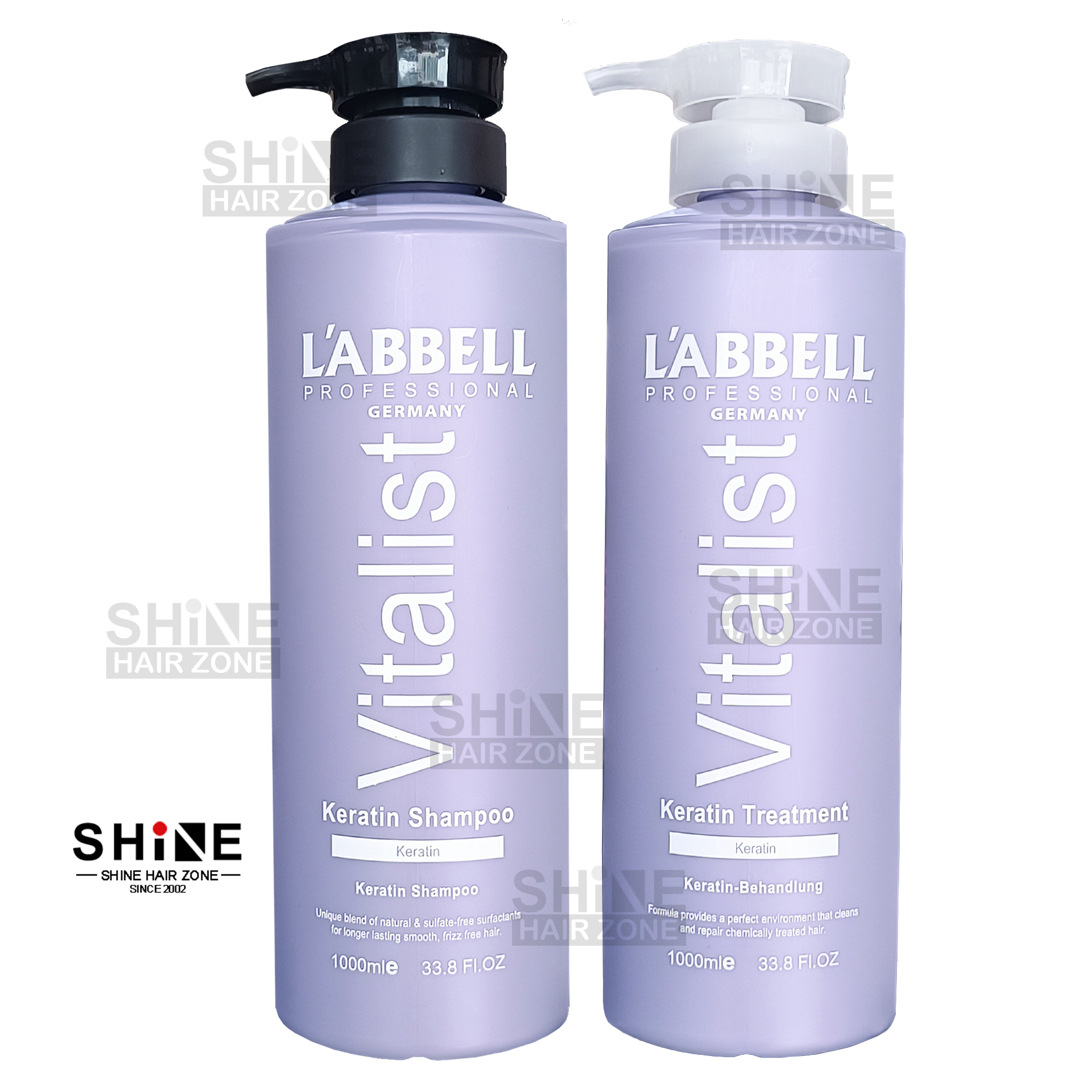 Labbell Vitalist Keratin Keratine Shampoo Masque 1000ml Combo set
