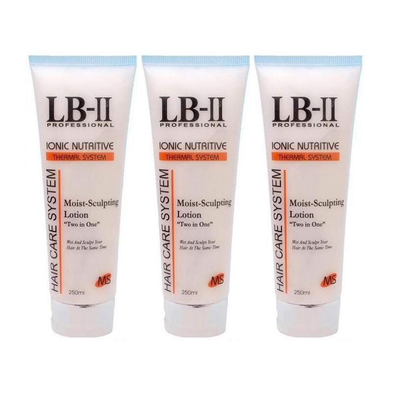 3x LB-II Ionic Moist Moisture Sculpting Wave Curl Hair Control Cream 250ml
